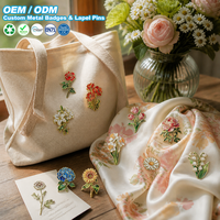 Set di Spille Personalizzate in Metallo Smaltato a Forma di Fiore, Spilla Floreale in Lega con Rosa, Tulipano, Peonia, Girasole, Distintivo Decorativo, Regalo, Souvenir