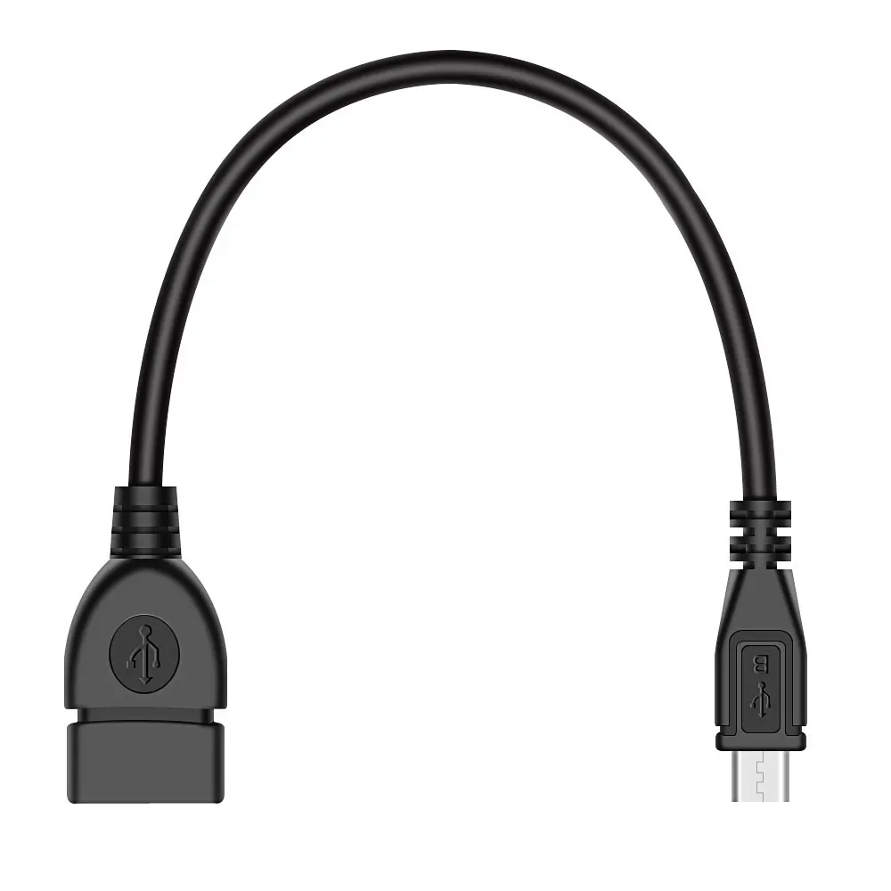 สายไมโครอะแดปเตอร์5P ตัวผู้กับ USB ตัวเมียสายเคเบิลอะแดปเตอร์ OTG USB ขนาดเล็กคุณภาพสูง