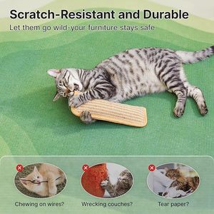 2 Piezas Juguete Rascador para Gatos <span class=keywords><strong>de</strong></span> Lino Ecológico, Recargable, Duradero, Interactivo, para Masticar/Morder, Uso Diario - Product Image 3