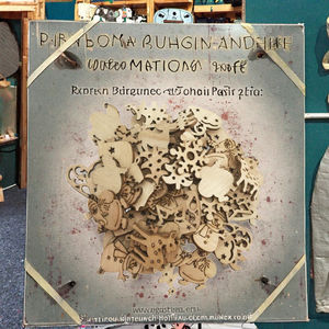 Unfinished Blank MDF wood Eco-Friendly Material Flower-Shaped Angel Theme Carved Hanging Christmas Wooden Boxes <b>Wall</b> <b>Signs</b> - Product Image 3