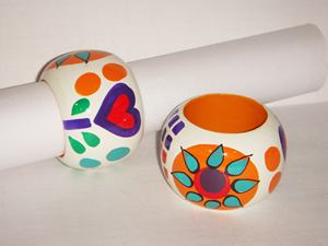 ที่ใส่แหวนผ้าเช็ดปากทำจากไม้วาดด้วยมือเหมาะสำหรับตกแต่งโต๊ะในงานแต่งงานแหวนผ้าเช็ดปากที่มีสไตล์หรูหรา - Product Image 5