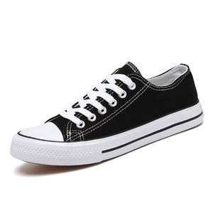 flat black canvas shoes