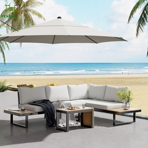 Wpc extérieur soleil piscine Daybed chaise longue coussin en bois <span class=keywords><strong>salon</strong></span> extérieur meubles canapés de <span class=keywords><strong>jardin</strong></span> pour la plage extérieure - Product Image 1