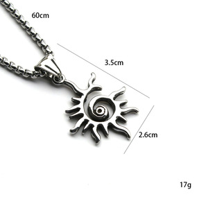 Collar con Colgante de Llama Solar Creativo, Estilo Punk Hip Hop Retro Hipster, para Hombre, de Acero Inoxidable, Joyería de Moda, Regalo - Product Image 6