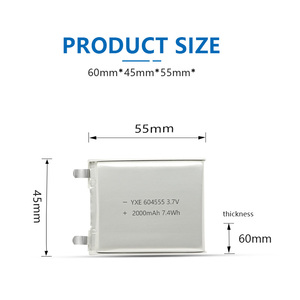 Bán buôn 3.7V/2000mAh có thể sạc lại <span class=keywords><strong>Pouch</strong></span> Lithium Ion pin di động an toàn cao quá tải bảo vệ mô hình 604555 - Product Image 3