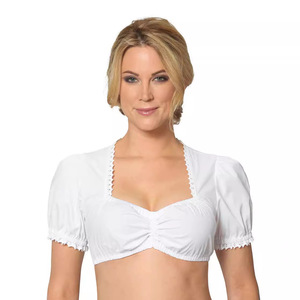 Camicetta Elegante da Donna in Pizzo e Cotone, Camicia Casual Estiva da Festa, Lingerie Lavabile, Bluse Bianche, Top Corti - Product Image 5
