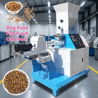 Extrudeuse automatique de fabrication de nourriture pour poissons flottante de bonne qualité 120 kg/h, machine professionnelle pour la fabrication de croquettes pour animaux de compagnie, nourriture pour chiens