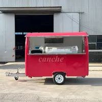 Chariot de rue populaire UE pour mini-popcorn et desserts, camion de restauration rapide pour hot-dogs, remorque alimentaire mobile