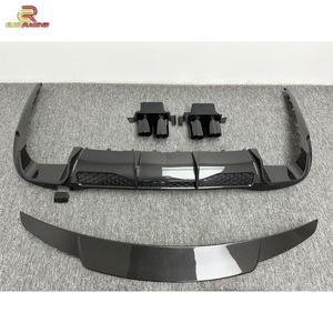 ชุดแต่งคาร์บอนไฟเบอร์แบบแห้งสไตล์ B สำหรับรถยนต์เมอร์เซเดส-เบนซ์ เอสคลาส W223 S580 ปี 2021-2024 ประกอบด้วยสปอยเลอร์หลัง ดิฟฟิวเซอร์ ปลายท่อไอเสีย และลิปหน้า - Product Image 6