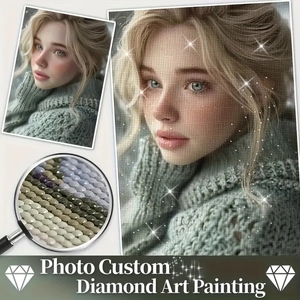 Kit de peinture au diamant <span class=keywords><strong>personnalisé</strong></span> avec <span class=keywords><strong>photo</strong></span>, MOQ=1 - Art au diamant DIY avec photos personnelles et livraison directe - Product Image 3