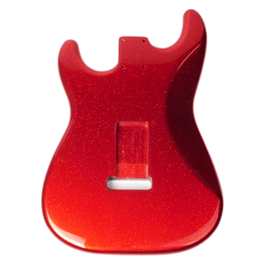 กีตาร์โปร่งไฟฟ้าแบบ Solid Body สีแดงเมทัลลิก ไม้มะฮอกกานี แบบยังไม่เคลือบผิว ขายส่งขายดี - Product Image 2