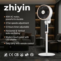 Ventilateur de circulation d'air professionnel 8 pouces KFX2307D, moteur AC fiable, 3 vitesses, minuterie 7,5H, certifié ETL, unité de ventilateur de bureau