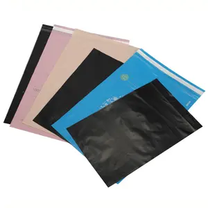 Custom Biodegradable Black Courier Bags Eco-friendly Express Bag Corn Starch Waterproof Packaging Logistics Mailer Bag