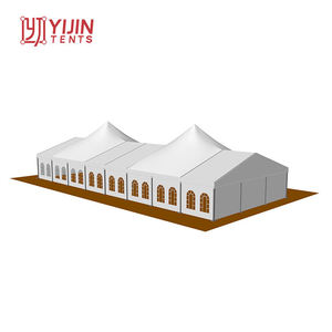 Tente de réception professionnelle Yijin sur mesure 40 x 100 m, grande tente à double pignon pour exposition automobile - Product Image 5