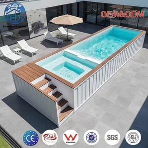 <span class=keywords><strong>Piscine</strong></span> mobile préfabriquée en <span class=keywords><strong>acier</strong></span> respirant de luxe pour l'extérieur, idéale pour les villas, appartements, hôtels et parcs - Product Image 1