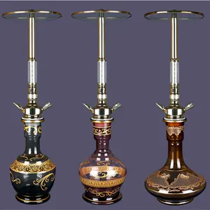 Tazze di narghilè di vendita calde Logo personalizzato shisha Set mochila shisha Glass Narguile narghilè sapore amaren ottone indiano narghilè