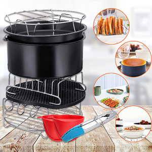 ชุดอุปกรณ์8ชิ้นสำหรับ5.3ไป5.8QT 8in ไฟฟ้าขนาด20ซม. หม้อทอดลมแบบแมนนวลใช้ในครัวเรือน - Product Image 6