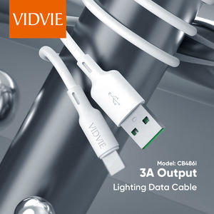สายชาร์จเร็ว <span class=keywords><strong>VIDVIE</strong></span> 3A สายดาต้า USB 1.2 เมตร สายชาร์จ TPE สำหรับโทรศัพท์มือถือ สำหรับ iPhone - Product Image 2