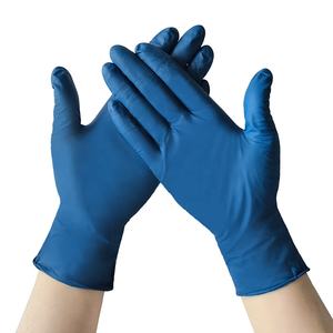 Gants en nitrile sans <span class=keywords><strong>latex</strong></span> Examen du médecin Bout des doigts texturés Encre jetable Bleu Poudre libre 3mil Gants en nitrile pour médical - Product Image 1