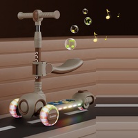 Trottinettes pliantes à 3 roues et hauteur réglable, trottinettes à pédales pliables pour enfants
