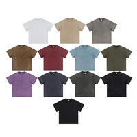 Kaos Pria Vintage Ukuran Besar 260Gsm Katun Tebal Polos Streetwear Bernapas Grosir Cetak Kosong