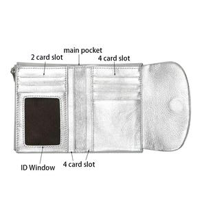 AndoBag Genuine Leather Short <b>Wallets</b> Multi-card Slots Card Holder Large Capacity <b>Trifold</b> <b>Wallet</b> Purse for Women 2518 - Product Image 3