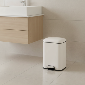 <span class=keywords><strong>Cubo</strong></span> de <span class=keywords><strong>Basura</strong></span> Rectangular de Acero Inoxidable de <span class=keywords><strong>5</strong></span> <span class=keywords><strong>Litros</strong></span> para Baño, con Tapa de Cierre Suave y Accionamiento con Pedal - Product Image 1