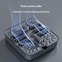 Masseur électrique chauffant pour pieds et jambes, pliable, avec 6 rouleaux et massage à bulles, portable, AS ALL STAR