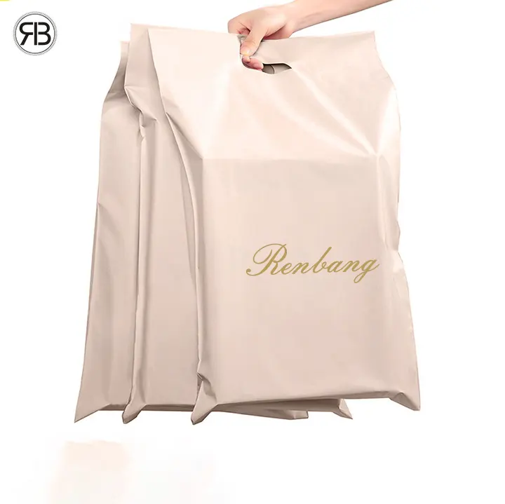 Bolsa de plástico con logotipo personalizado ecológico, bolsa de envío para ropa
