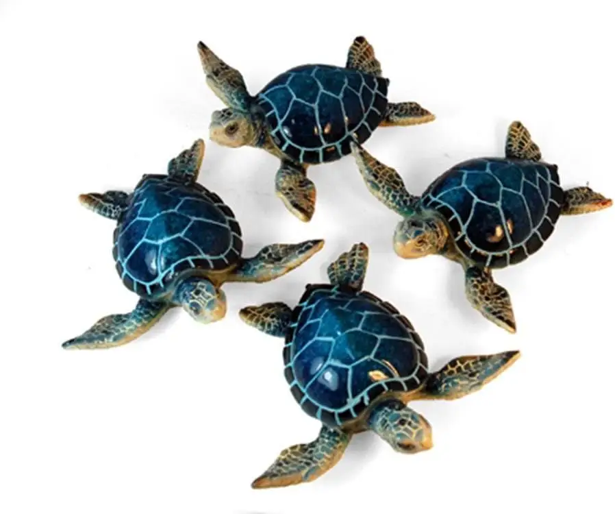Tartaruga do mar de resina personalizada, estatuetas decorativas