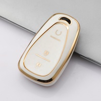 Ajustement pour Chevrolet étui à clés de voiture TPU ligne dorée porte-clés couverture étui à clés intelligent pour Malibu Blazer accessoires de voiture