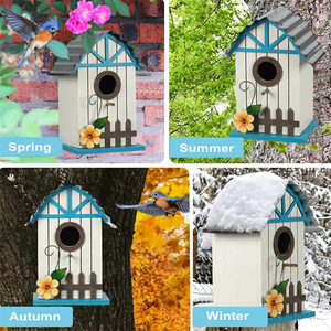 การออกแบบกันลมสำหรับสัตว์ขนาดเล็กใช้กลางแจ้งบ้าน<span class=keywords><strong>สวนผึ้ง</strong></span>สีและขนาดแบบแขวนทำจากไม้ - Product Image 5