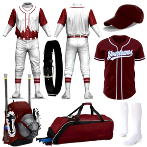 Kit d'uniformes de baseball et de softball personnalisés pour adultes, impression numérique, 100 % polyester, grandes tailles, nom du joueur sur le devant, respirant, antibactérien - Product Image 1