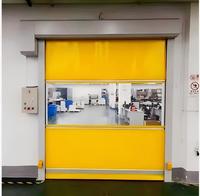 Porte rapide automatique en PVC à induction, porte à enroulement rapide avec servomoteur pour entrepôt industriel et salle blanche