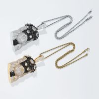 Nouveau Pendentif Jésus-Christ en Laiton Micro-Pavé, Zircon Mixte Hip Hop, Cordon Personnalisé, Accessoires pour Hommes