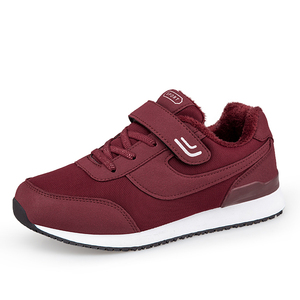 Zapatillas de <span class=keywords><strong>running</strong></span> y <span class=keywords><strong>jogging</strong></span> para hombre y mujer, de caña baja, con cierre de velcro, minimalistas, con forro polar grueso, para nieve. - Product Image 2
