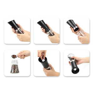 <span class=keywords><strong>Moulin</strong></span> électrique à gravité à piles, <span class=keywords><strong>moulin</strong></span> à sel et à poivre noir avec noyau en céramique, pour cadeau de noël - Product Image 2