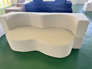 Canapé en lin crème compressé, antibactérien, sur mesure pour hôtel et zone de loisirs, doux et moelleux, vente en gros - Product Image 3