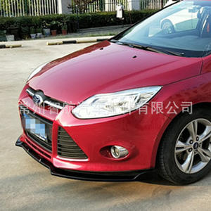 Alerón Delantero para Ford Focus 2019-2021, ABS, Negro Brillante, Negro Mate, Textura de Fibra de Carbono, Diseño de Tres Secciones - Product Image 5