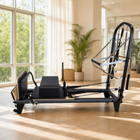 Reformer de Pilates Commercial avec Tour d'Exercices et Lit Réglable pour Yoga, Fitness, Cours Groupe et Entraînement à Domicile