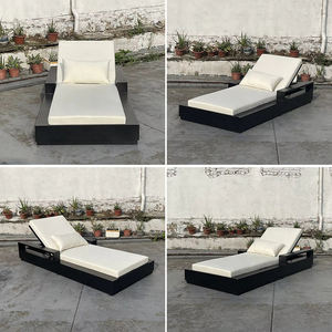 Transat Extérieur en Aluminium de Luxe, Lit de Soleil <span class=keywords><strong>pour</strong></span> Villa et Bord de <span class=keywords><strong>Piscine</strong></span>, <span class=keywords><strong>Chaise</strong></span> <span class=keywords><strong>Longue</strong></span> en Métal à Accoudoirs Larges - Product Image 2