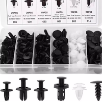 HE26 100 pièces Clips de fixation pour voiture tamponneuse, rivets en plastique, kit de fixation à poussoir, avec 6 tailles, ensemble de rivets de verrouillage à poussoir pour automobile