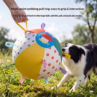 Juguete para Perros, Pelota Rodante Gigante de Tela Oxford con Diseño de Dibujos Animados, Juguete Interactivo para Exteriores para Razas Medianas/Grandes, Border Collies, Golden Retriever