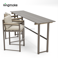 Ensemble de mobilier d'extérieur moderne pour hôtel, chaise de jardin de luxe pour café, tabourets de bar d'extérieur en aluminium imperméable pour villa