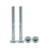 Vis à tête plate Torx zinguées de grade 10.9, vis de machine M3 partiellement filetées pour supports de convoyeur et machines
