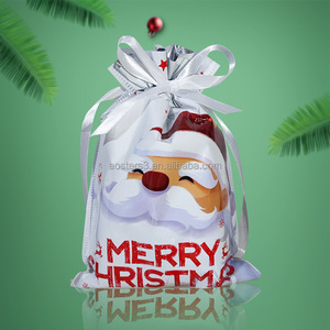 <span class=keywords><strong>Sac</strong></span> <span class=keywords><strong>à</strong></span> cordon imprimé personnalisé pour cadeau d'anniversaire Fabricant de sacs de fête en plastique de Noël - Product Image 6