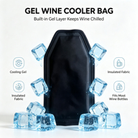 CHANGBEI Manchon réutilisable en gel chaud/froid pour bouteille de vin, enveloppe thermique portable en nylon pour le contrôle de la température des boissons