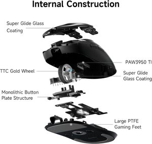 <span class=keywords><strong>Souris</strong></span> de jeu sans fil ultra-tri-mode MCHOSE A7 V2 pour l'e-sport, 59g, capteur PAW3950 TI 42K, autonomie de 130 heures, vente en gros, nouveauté - Product Image 6