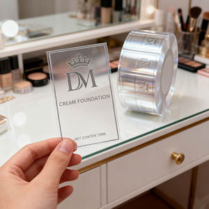 Etichette Autoadesive Personalizzate con Logo Stampato, Impermeabili, in Lamina d'Oro, Etichette Trasparenti per Cosmetici con Testo e Logo Personalizzati - Product Image 6