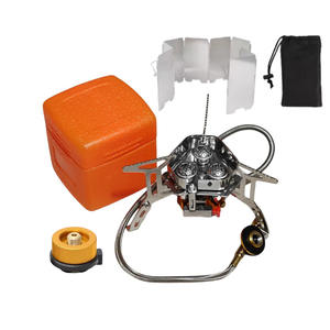 Draagbare opvouwbare gasfornuis voor buitenkamperen met elektronische ontsteking, butaanbrandstof, windbescherming - geschikt voor barbecue en veldgebruik - Product Image 3